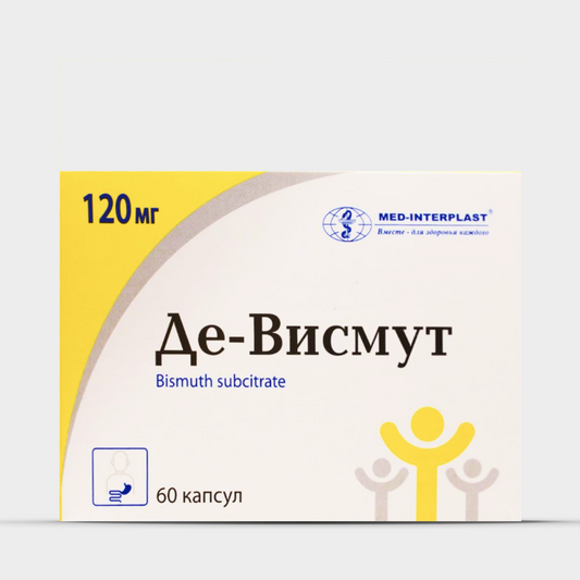 დე-ვისმუტი - De-Vismut 120მგ 60 კაფსულა