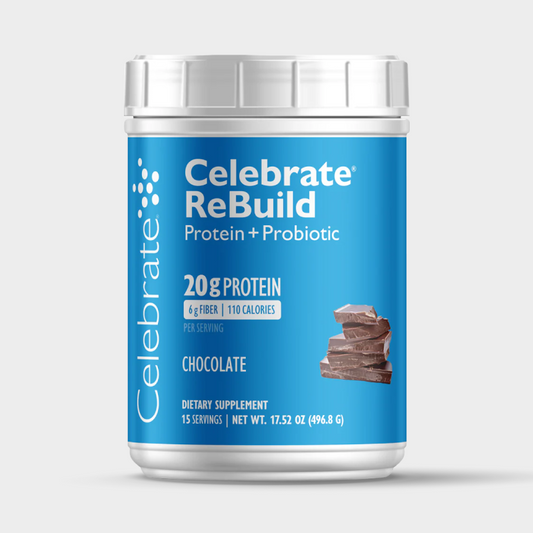 Rebuild Protein + Probiotic Powder - რებილდი პროტეინი + პრობიოტიკი 457.5გრ შეიკი შოკოლადის არომატით